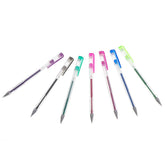 Set 25 piese Pixuri cu gel multicolor cu sclipici (glitter)